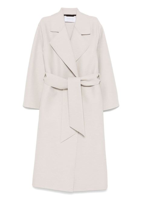 Almond white belted virgin wool coat Harris wharf london - women HARRIS WHARF LONDON | A1425MLK120